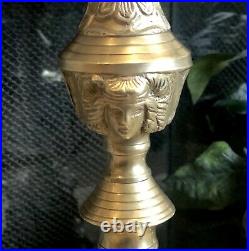 Solid Brass Candle holders Gothic / Baroque / Church Alter Wedding 23.5
