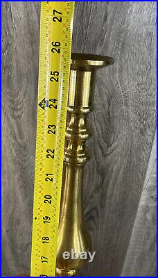 Solid Brass Candlestick Candle Holders Lot of 4 Wedding Vintage Up to 26 inch