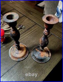 Solid Brass Candlestick Vase Set