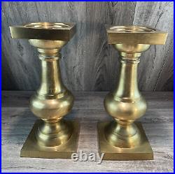 Solid Brass Candlesticks 16 Pedestal Candle Holders Weddings Pillar Plants 18lb