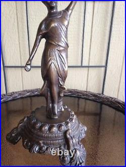 Solid Brass Gatco Lady Holding Candle Holder Made India Nice