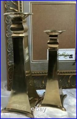 Solid Brass MCM Candle holders PAIR Decorative Crafts Inc Vintage