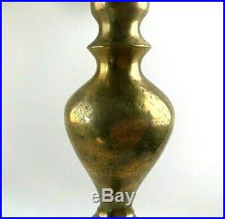Tall 40 Vintage Brass Candelabra Candlestick Candle Holder Beautiful Etching