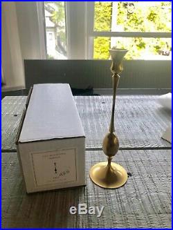 Ted Muehling 0207 Brushed Brass Candlestick with Egg