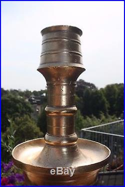 Turkey Candlestick Candleholder Brass 17th 18th century Antique Ottoman Tombak