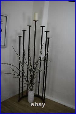 VERY TALL 5 7 arm candle Stand Iron Floor Candelabra arch industrial rustic