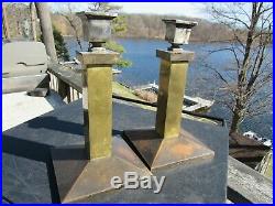 VINTAGE 1920's MISSION / ARTS AND CRAFTS BRADLEY AND HUBBARD CANDLESTICKS #205