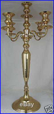 Vintage Huge Brass Candlestick/ Holder 5 Arm, 32 Tall