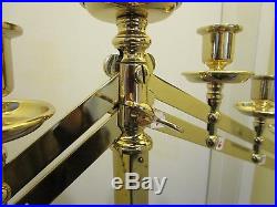 VINTAGE Rostand Heavy brass 7 CANDLE ADJUSTABLE CANDELABRA STAND CHURCH 61.5 t