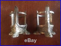 VIntage Onate Brass Candle Holders A Gross Candle Co, 1920's-30's Art Deco