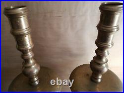 VTG 2 Brass Hand Crafted Candlestick Candle Holder Decor 37 inches Tall