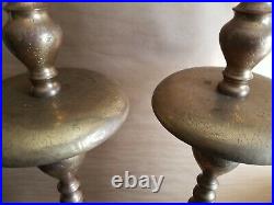 VTG 2 Brass Hand Crafted Candlestick Candle Holder Decor 37 inches Tall