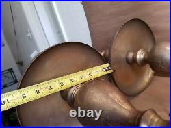 VTG 2 Brass Hand Crafted Candlestick Candle Holder Decor 37 inches Tall