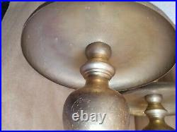 VTG 2 Brass Hand Crafted Candlestick Candle Holder Decor 37 inches Tall