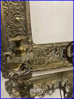 VTG. Antique 3 Wall Sconce Candle Holder Picture frame