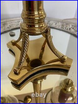 VTG Decorative Crafts Inc Brass Double Armed Hurricane Candle Holder Lamp Large
