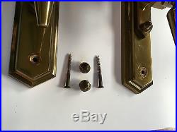 Very High Quality Solid Brass Estate Candle Holders Wall Sconces 21 X 7 X 9