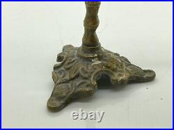 Victorian Ornate Brass Candelabra Double Candle Holder 2 Arms Antique Euro Style