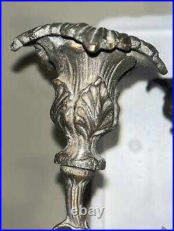 Vintage 10 Branch Brass Heavy Metal Candelabra Stackable Push Fit Victorian Goth