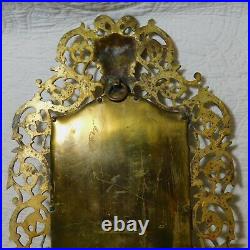 Vintage 16 Brass BACCHUS Wall Sconce double candle holder mirror Baroque style