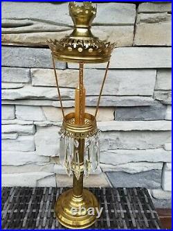 Vintage 1900's Candle Holder Brass Fancy Catholic Altar Church Made in France