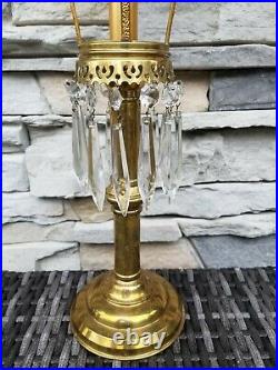 Vintage 1900's Candle Holder Brass Fancy Catholic Altar Church Made in France