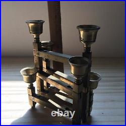 Vintage 1960s Brass Articulating Adjustable Candelabra Candle holders 18L x6H