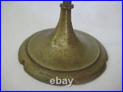 Vintage 7 Arms Solid Brass Candelabra Candle Holder, 13 3/4 Tall, 8 1/2 W