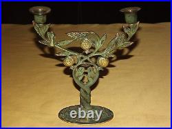 Vintage 8 1/4 High Made In Israel Double Candle Stick Holder