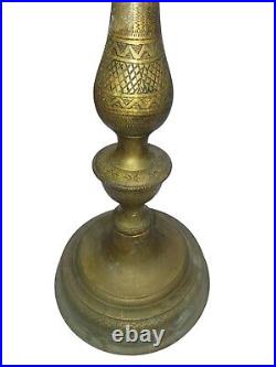 Vintage Antique Brass Candlesticks Lot Candle Holders Mediterranean Brass 9-16