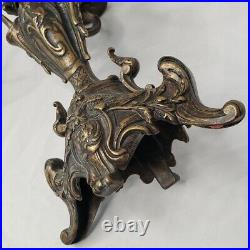 Vintage Antique Ornate Bronze Brass 5 Arm Candle Holder Candelabra ITALY