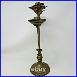 Vintage Art Nouveau Candle stick holder METAL weighted base Candelabra