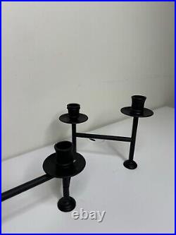 Vintage Articulating Metal 7 Candle Holder, Table Centerpiece Candelabra