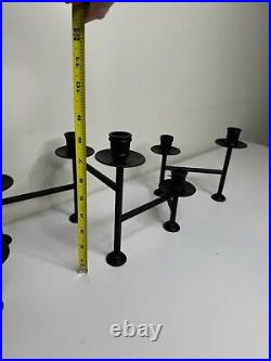 Vintage Articulating Metal 7 Candle Holder, Table Centerpiece Candelabra