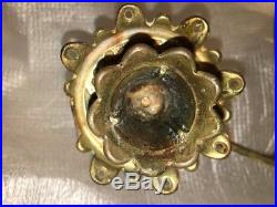 Vintage B&H Bradley Hubbard Brass Mirror & Candle Holder Sconce