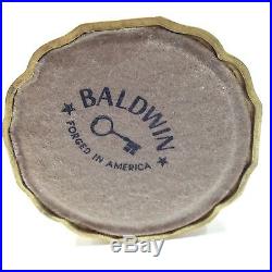 Vintage BALDWIN 7 Arm Solid Polished Brass Candelabra CONVERTIBLE Candle Holder