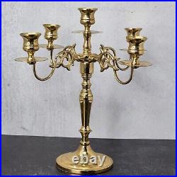 Vintage Baldwin Brass 5 Arm Candelabra Candle Holder Converts to Triple Polished