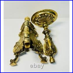 Vintage Baroque 15 Brass pillar Candlestick Holder STUNNING