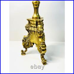 Vintage Baroque 15 Brass pillar Candlestick Holder STUNNING