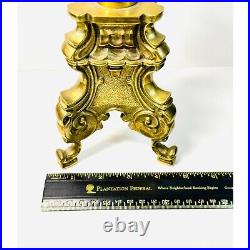 Vintage Baroque 15 Brass pillar Candlestick Holder STUNNING