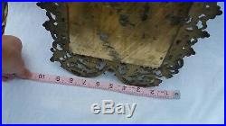 Vintage Bradley & Hubbard Mirror Candle Holders Brass Heavy Collectable Rare