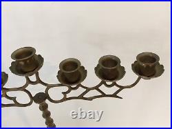 Vintage Brass 7 arms Candelabra Candle Holder, 19 1/2 Tall x 17 Widest