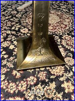 Vintage Brass Candelabra 5 Candle Holder Art Nouveau Benedict Karnak Brass #271