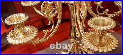 Vintage Brass Candelabra Candlestick Holder Centerpiece