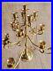Vintage Brass Candelabra Holds 17 Candles, Swivel Arms Candle Holder 18x18