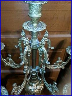 Vintage Brass Candelabra Made in Italy 24 Tall Holds 6 Candles Church Large
