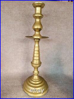 Vintage Brass Candle Holder Candlestick 20 1/2 5.5 lbs