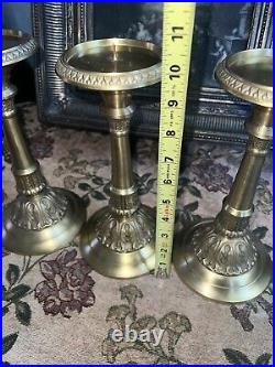 Vintage Brass Candle Holder solid heavy