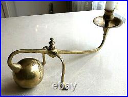 Vintage Brass Candleholder Rare Sarreid Ltd Benson Counterbalance Ball Christmas