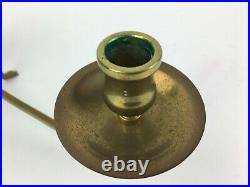 Vintage Brass Candleholder Sarreid Ltd. Benson Style Counterbalance Ball